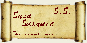 Saša Susanić vizit kartica
